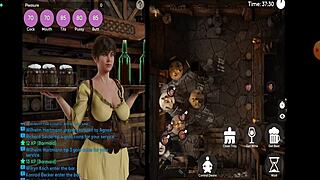 perverted waitress serves drinks