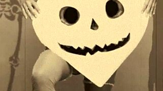 Retro Halloween-themed porn video