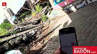 Busty german mia sucks big cock in public interview