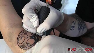 Big Tit Babe Mara Martinez Gets Tattooed. Then Fucked Intensely in Missionary.