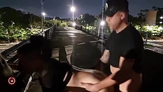 Milf Gets Pussy Licked and Fucked Doggy Style by Strangers on Street