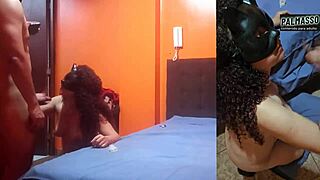 young man has quick sex with friend's mom in bathroom