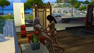 Seraphina hooks up with the neighbor in Sims 4 hentai style.