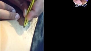 Caught Waxing in Bathroom? Young Asian Exposed!