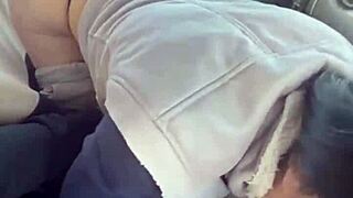 She Squeezes His Cock While He Admires Her Perfect Ass