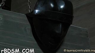 Brunette babe punished with hardcore toy play and drawings