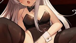 Bunny girl hibiki-chan rides and gets creampied in cartoon