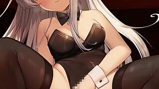 Bunny girl hibiki-chan rides and gets creampied in cartoon