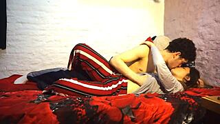 Beautiful couple in love, hardcore sex, and natural environment.