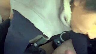 She Squeezes His Cock While He Admires Her Perfect Ass