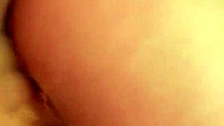 wow, check this brunette babe in hot mmf creampie threesome!