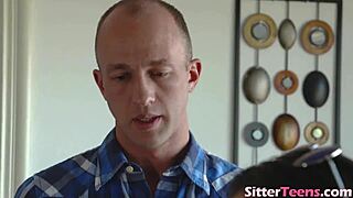 why does this petite babysitter suck cock so eagerly in doggystyle fucking