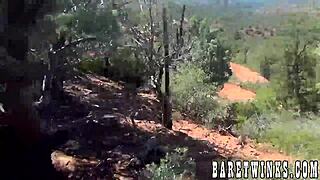 Twink double teamed outdoors