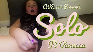 solo girl vanessa teases with toy in lingerie