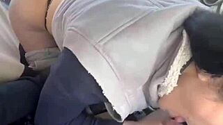 She Squeezes His Cock While He Admires Her Perfect Ass