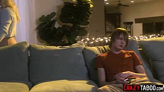 Blonde Milf Stepmom Gives Rough Blowjob To Stepson!