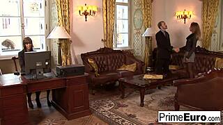 Euro slut's ass vs. hard fucking challenge