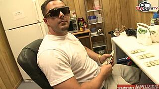 Hey Brunette, Ready for Big Dick Sex on My Office Desk with Natural Tits Bouncing?