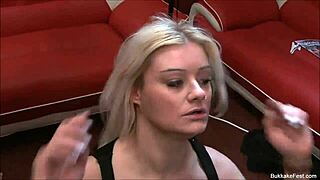 ava and jakki louise join bukkake party for blowjobs