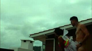 Lunna Vaz Fucks Hard on Balcony During Party!