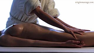 little tight virgin teen vika gets massaged