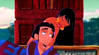 Detailed Cartoon Sex Scene from Road to El Dorado Featuring Animated Characters in Intimate Missionary and Doggystyle Acts