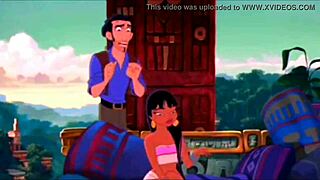 Detailed Cartoon Sex Scene from Road to El Dorado Featuring Animated Characters in Intimate Missionary and Doggystyle Acts