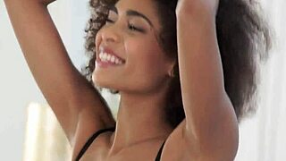 Ebony beauty’s mouth filled with cum!