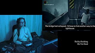 Alan wake playthrough part 1 with naked scenes featuring big natural tits.