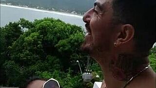 Lunna Vaz Fucks Hard on Balcony During Party!