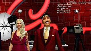 in sims 4 parody, milf enjoys european vacation with big tits and ass