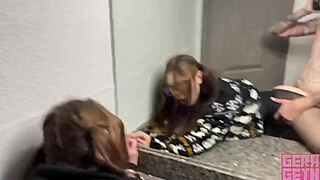 My boyfriend’s best friend gets a deep throat blowjob while my boyfriend is away.