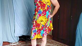 Crossdresserkitty rides with her big ass in homemade scene