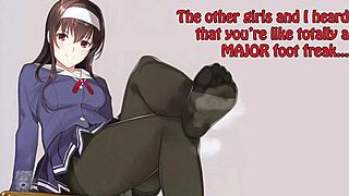 Femdom and anime fetish in a solo pleasure competition