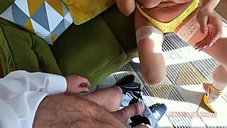 British MILF’s big tits bounce during skydiving stunt