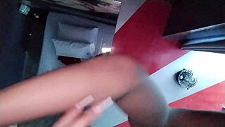 Young lover gives me a good fuck in the doggy style and fills up my pussy.