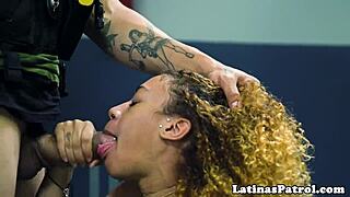 Cute Latina Dickrides Immigration Officer In Office Interview