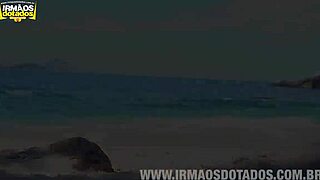 African teen 18+ bareback fucks big cock on brazilian beach