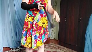 Crossdresserkitty rides with her big ass in homemade scene