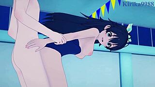 i watched takane and hibiki in intense scenes from idolmaster sp hentai