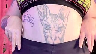 Masturbating in Black Pantyhose with Heels and Nylon Legs