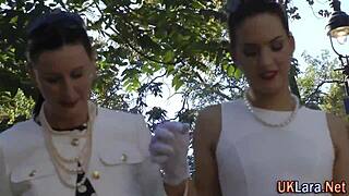 Mature British Lesbian Fingers in Stockings and Heels