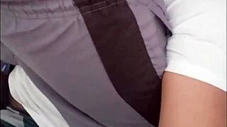 Guy in subway bathroom wants my ass for rough fuck