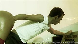 Lisa Rose's Food-Covered Anal Session with Big Boobs