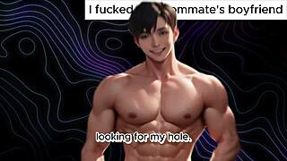 吸我室友直男男友的鸡巴，同志故事