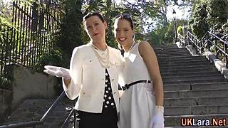 Mature British Lesbian Fingers in Stockings and Heels