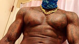 Hallelujah Johnson's big black hairy dick gets worshiped by a cock loving daddy