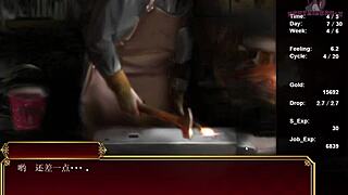 Animated porn game with blacksmith theme - 06