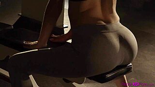Hardcore gym action with deepthroat blow job and beaver hunting