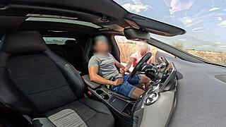 Oh no, a stranger caught me! But she helped with a blowjob!